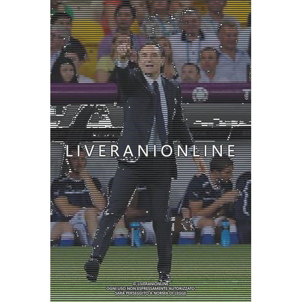 01.07.2012 KIJOW (KIEV) STADION OLYMPIJSKI (THE OLYMPIC STADIUM) PILKA NOZNA (SOCCER) MISTRZOSTWA EURO 2012 POLSKA UKRAINA (UEFA EURO 2012 POLAND UKRAINE) FINAL (FINAL) MECZ HISZPANIA - WLOCHY (SPAIN - ITALY) N/Z CESARE PRANDELLI (TRENER, HEAD COACH) FOT RAFAL OLEKSIEWICZ / PRESSFOCUS NEWSPIXPL --- Newspix.pl SPAGNA ITALIA FINALE EUROPEI 2012 - AG ALDO LIVERANI SAS - ITALY ONLY - *** Local Caption *** .