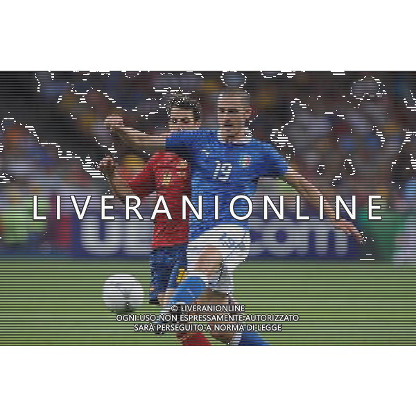01.07.2012 KIJOW (KIEV) STADION OLYMPIJSKI (THE OLYMPIC STADIUM) PILKA NOZNA (SOCCER) MISTRZOSTWA EURO 2012 POLSKA UKRAINA (UEFA EURO 2012 POLAND UKRAINE) FINAL (FINAL) MECZ HISZPANIA - WLOCHY (SPAIN - ITALY) N/Z CESC FABREGAS LEONARDO BONUCCI FOT RAFAL OLEKSIEWICZ / PRESSFOCUS NEWSPIXPL --- Newspix.pl SPAGNA ITALIA FINALE EUROPEI 2012 - AG ALDO LIVERANI SAS - ITALY ONLY - *** Local Caption *** .