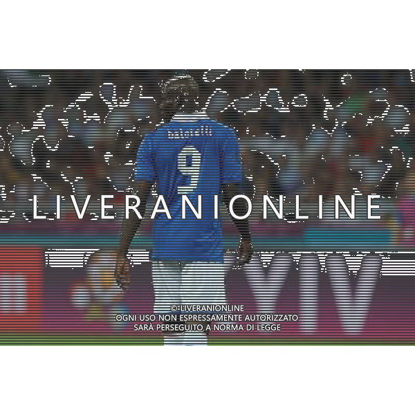 Campionati Europei UEFA 2012 Polonia/Ucraina Finale Kiev (Ucraina) - 01.07.2012 Spagna-Italia Nella Foto:Balotelli Mario /Ph.Vitez-Ag. Aldo Liverani