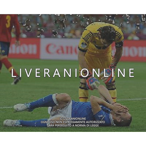 Campionati Europei UEFA 2012 Polonia/Ucraina Finale Kiev (Ucraina) - 01.07.2012 Spagna-Italia Nella Foto:Bonucci Leonardo - Casillas Iker /Ph.Vitez-Ag. Aldo Liverani