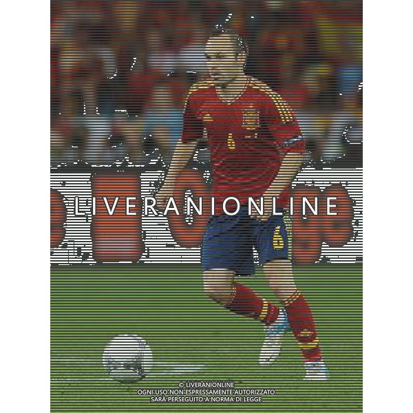 Campionati Europei UEFA 2012 Polonia/Ucraina Finale Kiev (Ucraina) - 01.07.2012 Spagna-Italia Nella Foto:Iniesta Andres /Ph.Vitez-Ag. Aldo Liverani