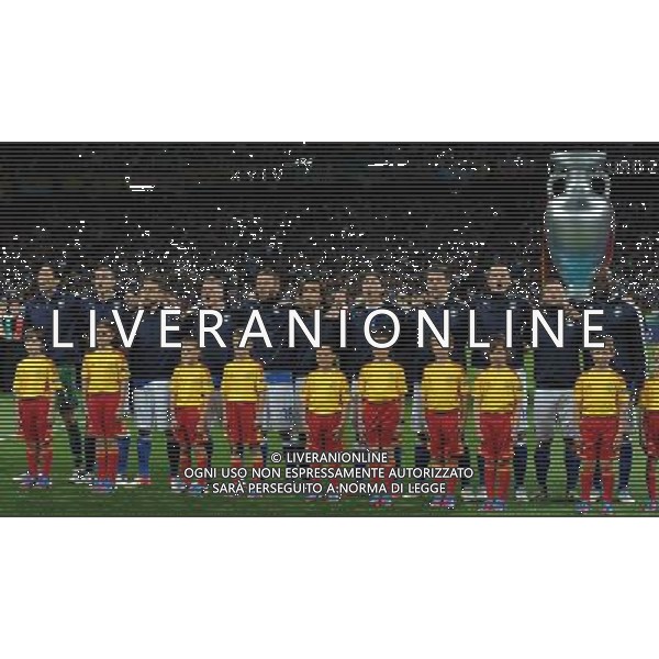 Campionati Europei UEFA 2012 Polonia/Ucraina Finale Kiev (Ucraina) - 01.07.2012 Spagna-Italia Nella Foto:Italia Squadra Inno /Ph.Vitez-Ag. Aldo Liverani