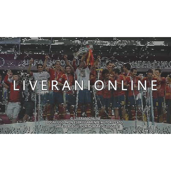 Campionati Europei UEFA 2012 Polonia/Ucraina Finale Kiev (Ucraina) - 01.07.2012 Spagna-Italia Nella Foto:Premiazione Spagna /Ph.Vitez-Ag. Aldo Liverani