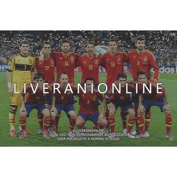 Campionati Europei UEFA 2012 Polonia/Ucraina Finale Kiev (Ucraina) - 01.07.2012 Spagna-Italia Nella Foto:Spagna Squadra Formazione /Ph.Vitez-Ag. Aldo Liverani