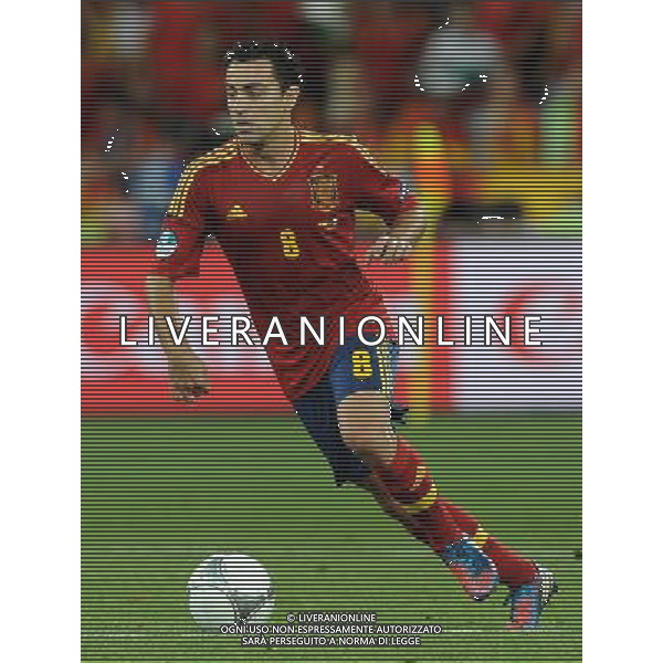 Campionati Europei UEFA 2012 Polonia/Ucraina Finale Kiev (Ucraina) - 01.07.2012 Spagna-Italia Nella Foto:Xavi Hernandez /Ph.Vitez-Ag. Aldo Liverani