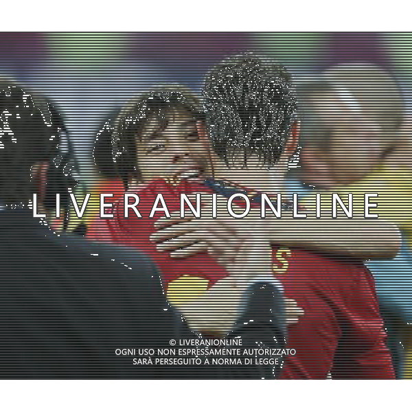 KIJOW STADION OLIMPIJSKI 01.07.2012 EURO 2012 PILKA NOZNA FINAL MISTRZOSTW EUROPY HISZPANIA WLOCHY NZ DAVID SILVA SPA SERGIO RAMOS SPA FOT MICHAL NOWAK / NEWSPIX.PL KYIV OLYMPIC STADIUM 01.07.2012 FOOTBALL SOCCER EURO 2012 FINAL OF UEFA EUROPEAN FOOTBALL CHAMPIONSHIP SPAIN - ITALY DAVID SILVA SPA SERGIO RAMOS SPA MICHAL NOWAK / NEWSPIX.PL --- Newspix.pl /EUROPEO 2012 ITALIA SPAGNA FINALE - AG ALDO LIVERANI SAS - ITALY ONLY - *** Local Caption *** www.newspix.pl mail us: info@newspix.pl call us: 0048 022 23 22 222 --- Polish Picture Agency by Ringier Axel Springer Poland .