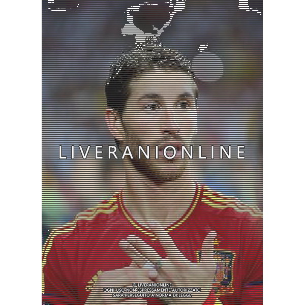 KIJOW STADION OLIMPIJSKI 01.07.2012 EURO 2012 PILKA NOZNA FINAL MISTRZOSTW EUROPY HISZPANIA WLOCHY NZ HISZPANIA RADOSC ZWYCIESTWO MISTRZOSTWO MISTRZ EUROPY FETA SERGIO RAMOS SPA FOT MICHAL NOWAK / NEWSPIX.PL KYIV OLYMPIC STADIUM 01.07.2012 FOOTBALL SOCCER EURO 2012 FINAL OF UEFA EUROPEAN FOOTBALL CHAMPIONSHIP SPAIN - ITALY SPANISH PLAYERS ARE CELEBRATING AS THEY WON OVER ITALY. SPAIN BECAME EUROPEAN CHAMPIONS MICHAL NOWAK / NEWSPIX.PL --- Newspix.pl /EUROPEO 2012 ITALIA SPAGNA FINALE - AG ALDO LIVERANI SAS - ITALY ONLY - *** Local Caption *** www.newspix.pl mail us: info@newspix.pl call us: 0048 022 23 22 222 --- Polish Picture Agency by Ringier Axel Springer Poland .