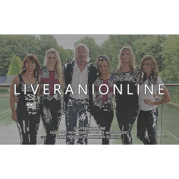 Kay Burley,Amy Guy, Sir Richard Branson and Chelsee Healey, Hayley McQueen and Zoe Hardman at a photocall to reveal Richard Branson\'s celebrity team taking part in this year\'s Virgin Active London Triathlon at Virgin Active Chiswick Riverside on July 3, 2012 in London, England. /PHOTOSHOT/AG ALDO LIVERANI - ITALY ONLY -