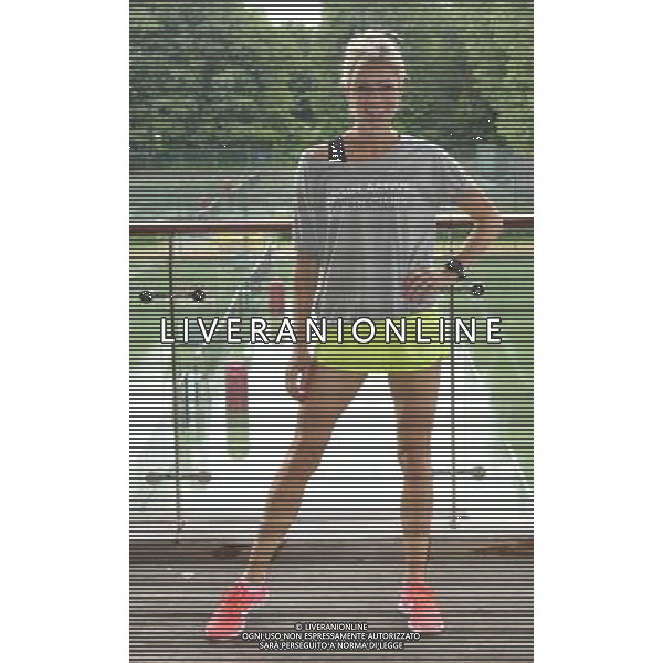 Nell McAndrew at a photocall to reveal Richard Branson\'s celebrity team taking part in this year\'s Virgin Active London Triathlon at Virgin Active Chiswick Riverside on July 3, 2012 in London, England. /PHOTOSHOT/AG ALDO LIVERANI - ITALY ONLY -