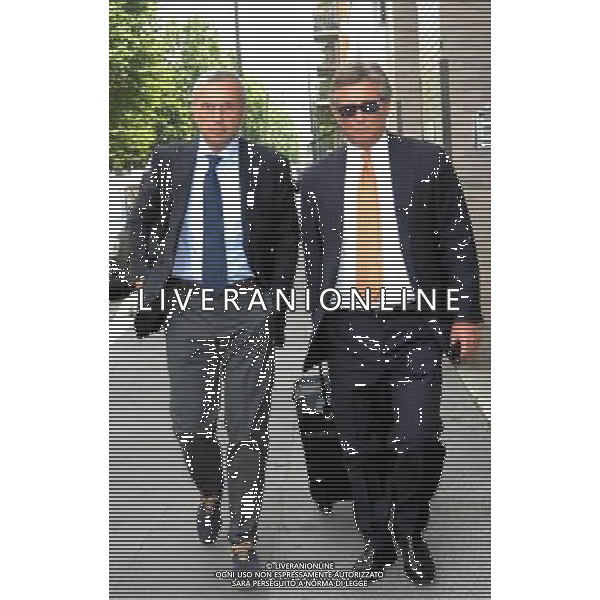 MILANO 4/7/2012 VIA ROSELLINI, 4 ASSEMBLEA LEGA CALCIO NELLA FOTO SANDRO MENCUCCI E DANIELE PRADE\' FOTO ROMANO/AG ALDO LIVERANI