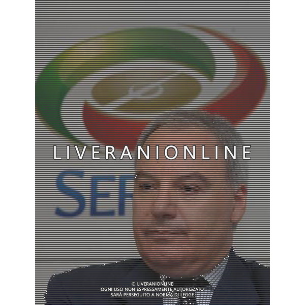 MILANO 4/7/2012 VIA ROSELLINI, 4 ASSEMBLEA LEGA CALCIO NELLA FOTO LA CONFERENZA STAMPA DI MAURIZIO BERETTA FOTO ROMANO/AG ALDO LIVERANI