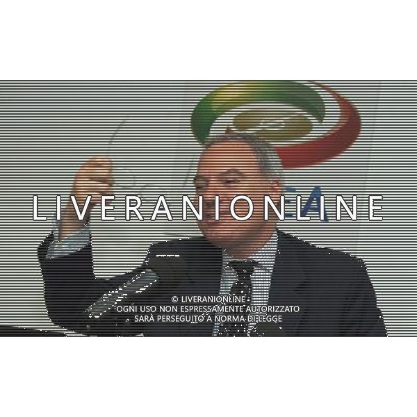 MILANO 4/7/2012 VIA ROSELLINI, 4 ASSEMBLEA LEGA CALCIO NELLA FOTO LA CONFERENZA STAMPA DI MAURIZIO BERETTA FOTO ROMANO/AG ALDO LIVERANI