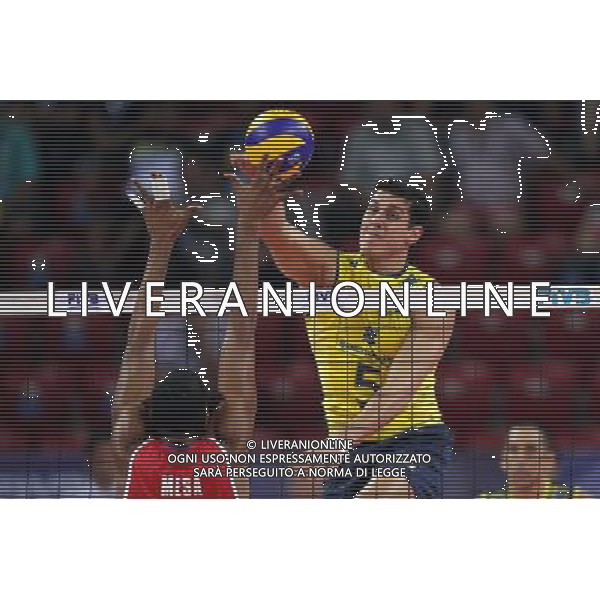 04.07.2012 SOFIA , BULGARIA - HALA ARMEEC ARENA (SOFIA, BULGARIA - ARMEEC ARENA ) SIATKOWKA MEZCZYZN (MEN\'S VOLLEYBALL), LIGA SWIATOWA 2012 - TURNIEJ FINALOWY ( WORLD LEAGUE FINALS)- GRUPA A (POOL A) MECZ KUBA - BRAZYLIA (GAME CUBA - BRAZIL) NZ SIDNEI SIDAO FOTO LUKASZ GROCHALA/ CYFRASPORT / NEWSPIX.PL --- Newspix.pl WORLD LEAGUE FINALS CUBA - BRASILE/AG ALDO LIVERANI SAS - ITALY ONLY - *** Local Caption *** www.newspix.pl mail us: info@newspix.pl call us: 0048 022 23 22 222 --- Polish Picture Agency by Ringier Axel Springer Poland