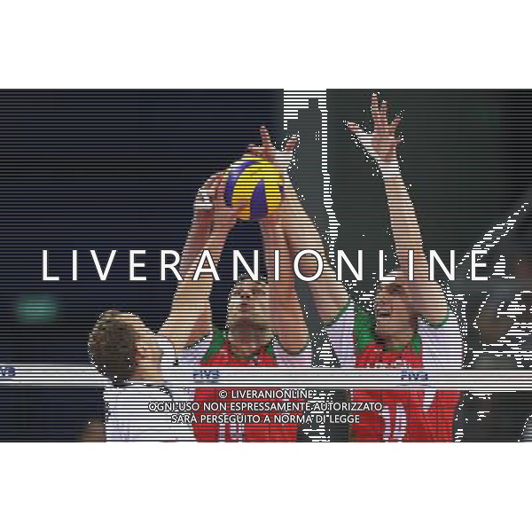 04.07.2012 SOFIA , BULGARIA - HALA ARMEEC ARENA (SOFIA, BULGARIA - ARMEEC ARENA ) SIATKOWKA MEZCZYZN (MEN\'S VOLLEYBALL), LIGA SWIATOWA 2012 - TURNIEJ FINALOWY ( WORLD LEAGUE FINALS)- GRUPA B (POOL B) MECZ BULGARIA - NIEMCY (GAME BULGARIA - GERMANY) NZ TSVETAN SOKOLOV (SOKOLOW), TEODOR TODOROV (TODOROW) FOTO LUKASZ GROCHALA/ CYFRASPORT / NEWSPIX.PL --- Newspix.pl WORLD LEAGUE FINALS BULGARIA - GERMANIA AG ALDO LIVERANI SAS - ITALY ONLY - *** Local Caption *** .