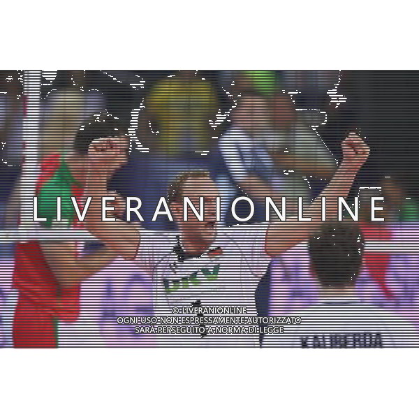 04.07.2012 SOFIA , BULGARIA - HALA ARMEEC ARENA (SOFIA, BULGARIA - ARMEEC ARENA ) SIATKOWKA MEZCZYZN (MEN\'S VOLLEYBALL), LIGA SWIATOWA 2012 - TURNIEJ FINALOWY ( WORLD LEAGUE FINALS)- GRUPA B (POOL B) MECZ BULGARIA - NIEMCY (GAME BULGARIA - GERMANY) NZ NIEMCY RADOSC; MARCUS POPP FOTO LUKASZ GROCHALA/ CYFRASPORT / NEWSPIX.PL --- Newspix.pl WORLD LEAGUE FINALS BULGARIA - GERMANIA AG ALDO LIVERANI SAS - ITALY ONLY - *** Local Caption *** .