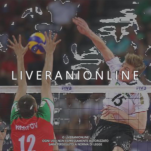 04.07.2012 SOFIA , BULGARIA - HALA ARMEEC ARENA (SOFIA, BULGARIA - ARMEEC ARENA ) SIATKOWKA MEZCZYZN (MEN\'S VOLLEYBALL), LIGA SWIATOWA 2012 - TURNIEJ FINALOWY ( WORLD LEAGUE FINALS)- GRUPA B (POOL B) MECZ BULGARIA - NIEMCY (GAME BULGARIA - GERMANY) NZ MAX GUNTHOR FOTO LUKASZ GROCHALA/ CYFRASPORT / NEWSPIX.PL --- Newspix.pl WORLD LEAGUE FINALS BULGARIA - GERMANIA AG ALDO LIVERANI SAS - ITALY ONLY - *** Local Caption *** .