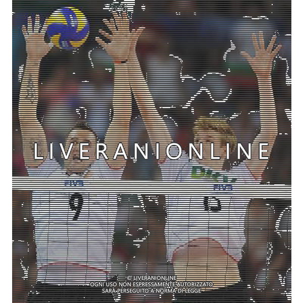 04.07.2012 SOFIA (Sofija Armeec Arena) SIATKOWKA MEZCZYZN (Volleyball Mens) LIGA SWIATOWA 2012 RUNDA FINALOWA ( FIVB Volleyball World League Final Round) GRUPA F BULGARIA - NIEMCY (BULGARIA - GERMANY) N/Z GYÃ–RGY GROZER MAX GÃœNTHÃ–R FOTO NORBERT BARCZYK / PRESSFOCUS NEWSPIXPL --- Newspix.pl WORLD LEAGUE FINALS BULGARIA - GERMANIA AG ALDO LIVERANI SAS - ITALY ONLY - *** Local Caption *** .