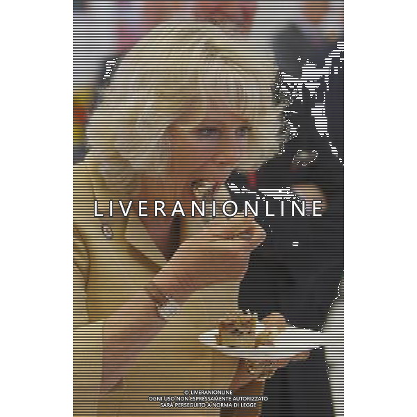 The Duchess of Cornwall tries some cake during a visit to the Cornwall Air Ambulance Trust, where as Patron, she officially opened their new headquarters at Newquay Airport, Cornwall. PHOTOSHOT/AG ALDO LIVERANI SAS - ITALY ONLY -