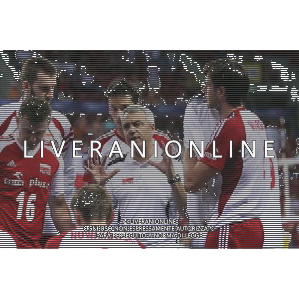 05.07.2012 SOFIA , BULGARIA - HALA ARMEEC ARENA (SOFIA, BULGARIA - ARMEEC ARENA ) SIATKOWKA MEZCZYZN (MEN\'S VOLLEYBALL), LIGA SWIATOWA 2012 - TURNIEJ FINALOWY ( WORLD LEAGUE FINALS)- GRUPA A (POOL A) MECZ BRAZYLIA - POLSKA (GAME BRAZIL - POLAND ) NZ POLSKA KRZYSZTOF IGNACZAK, ZBIGNIEW BARTMAN, PIOTR NOWAKOWSKI, LUKASZ ZYGADLO, ANDREA ANASTASI FOTO LUKASZ GROCHALA/ CYFRASPORT/NEWSPIX.PL --- Newspix.pl /AG ALDO LIVERANI SAS WORLD LEAGUE VOLLEY - ITALY ONLY - *** Local Caption *** www.newspix.pl mail us: info@newspix.pl call us: 0048 022 23 22 222 --- Polish Picture Agency by Ringier Axel Springer Poland