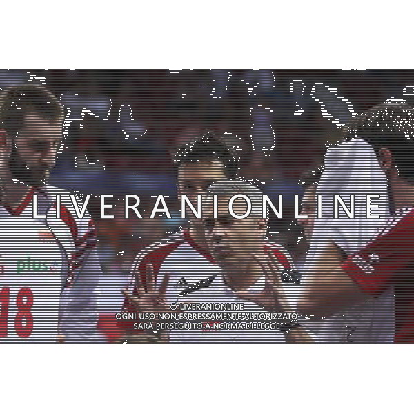 05.07.2012 SOFIA , BULGARIA - HALA ARMEEC ARENA (SOFIA, BULGARIA - ARMEEC ARENA ) SIATKOWKA MEZCZYZN (MEN\'S VOLLEYBALL), LIGA SWIATOWA 2012 - TURNIEJ FINALOWY ( WORLD LEAGUE FINALS)- GRUPA A (POOL A) MECZ BRAZYLIA - POLSKA (GAME BRAZIL - POLAND ) NZ MARCIN MOZDZONEK, ANDREA ANASTASI FOTO LUKASZ GROCHALA/ CYFRASPORT/NEWSPIX.PL --- Newspix.pl /AG ALDO LIVERANI SAS WORLD LEAGUE VOLLEY - ITALY ONLY - *** Local Caption *** www.newspix.pl mail us: info@newspix.pl call us: 0048 022 23 22 222 --- Polish Picture Agency by Ringier Axel Springer Poland