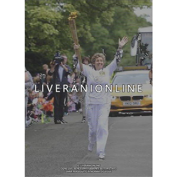 hazel staten torchbearer at Bletchley Park Olympic Torch Relay 9 july 2012 - /PHOTOSHOT/AG ALDO LIVERANI SAS - ITALY ONLY -