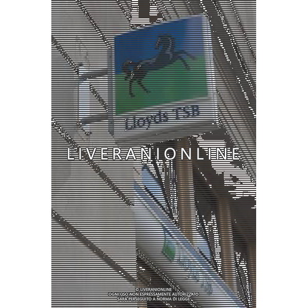 A General view of a signage from Lloyds TSB AG ALDO LIVERANI S A S ONLY ITALY