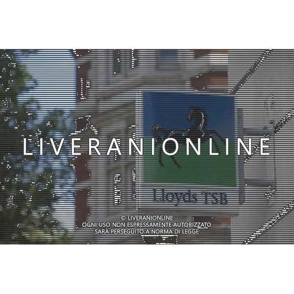 A General view of a signage from Lloyds TSB AG ALDO LIVERANI S A S ONLY ITALY