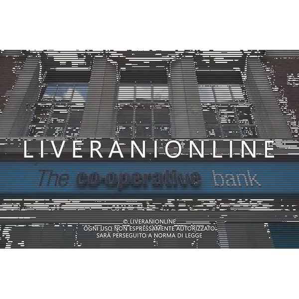 A General view of a signage from the Co-operative bank AG ALDO LIVERANI S A S ONLY ITALY