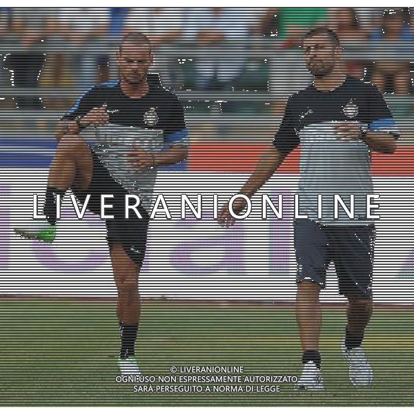 Trofeo TIM 2012 Bari - 21.07.2012 Inter-Juventus-Milan Nella Foto:Sneijder Wesley-Samuel Walter /Ph.Vitez-Ag. Aldo Liverani