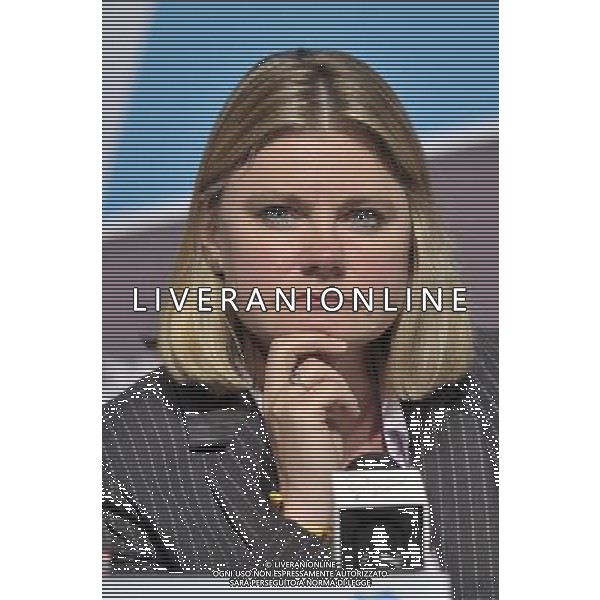 Justine Greening MP Transport Secretary at a media briefing held inthe Media Press Centre at the Olympic Park, Stratford.. London ©photoshot/Agenzia Aldo Liverani Sas - ITALY ONLY - Allenamenti, preparativi dei Giochi Olimpici delle Olimpiadi Londra 2012, a Londra, Gran Bretagna, 24 luglio 2012 che inizieranno il 27 luglio.