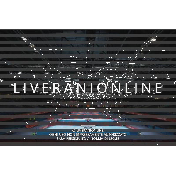 (120724) -- LONDON, July 24, 2012 () -- Photo taken on July 24, 2012 shows the table tennis venue in ExCel in London, Britain, July 24, 2012. As one of Europe\'s largest and most versatile exhibition spaces, ExCel is the largest competition venue at the Games and its five arenas will host sports events of boxing, fencing, judo, table tennis, taekwondo, weightlifting and wrestling. (/Jin Liwang)(zgp) ©photoshot/Agenzia Aldo Liverani Sas - ITALY ONLY - Allenamenti, preparativi dei Giochi Olimpici delle Olimpiadi Londra 2012, a Londra, Gran Bretagna, 24 luglio 2012 che inizieranno il 27 luglio.