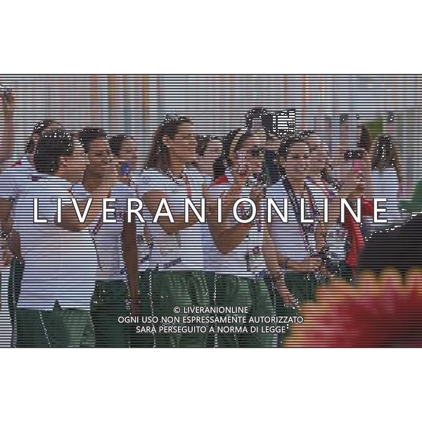 (120724) -- LONDON, July 24, 2012 () -- The Mexican delegation to the 2012 London Olympic Games holds flag-raising ceremony at the Olympic Village in London, Britain, July 24, 2012. (/Yang Lei) ©photoshot/Agenzia Aldo Liverani Sas - ITALY ONLY - Allenamenti, preparativi dei Giochi Olimpici delle Olimpiadi Londra 2012, a Londra, Gran Bretagna, 24 luglio 2012 che inizieranno il 27 luglio.