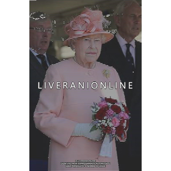 COWES, ENGLAND - JULY 25: Queen Elizabeth II visits Cowes Lifeboat Station during her Diamond Jubilee visit to the Isle of Wight on July 25, 2012 in Cowes, England. The Queen and Duke of Edinburgh\'s visit to the Isle of Wight is the final stop on her Diamond Jubilee tour of the country during which she has visited 10 regions in the UK over 25 days and conducted 83 public engagements. photoshot/ALDO LIVERANI ITALY ONLY