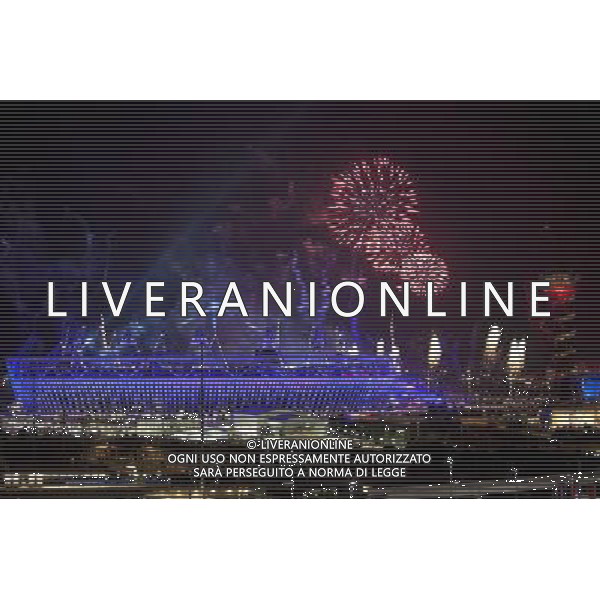General view of the Olympic Stadium, Stratford, London, during a practice run for the Opening Ceremony PHOTOSHOT/AG ADO LIVERANI SAS - ITALY ONLY -