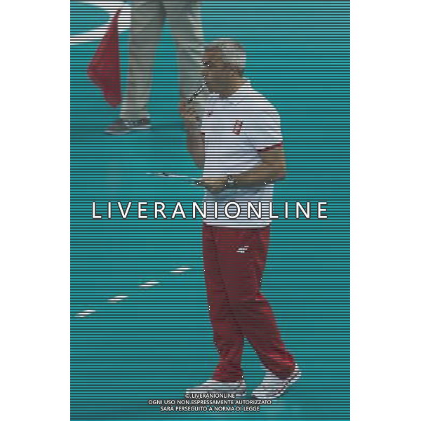 LONDYN 29.07.2012 IGRZYSKA XXX OLIMPIADY XXX LETNIE IGRZYSKA OLIMPIJSKIE LONDYN 2012 HALA EARLS COURT SIATKOWKA WLOCHY v POLSKA N Z ANDREA ANASTASI head coach poland SEBASTIAN BOROWSKI Newspix.p THE 2012 SUMMER OLYMPIC GAMES OFFICIALLY THE GAMES OF THE XXX OLYMPIAD EARLS COURT VOLLEYBALL ITALY v POLAND --- Newspix.pl /OLIMPIADI LONDRA 2012 -AG ALDO LIVERANI SAS - ITALY ONLY *** Local Caption *** www.newspix.pl mail us: info@newspix.pl call us: 0048 022 23 22 222 --- Polish Picture Agency by Ringier Axel Springer Poland .