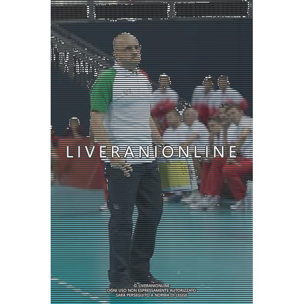 LONDYN 29.07.2012 IGRZYSKA XXX OLIMPIADY XXX LETNIE IGRZYSKA OLIMPIJSKIE LONDYN 2012 HALA EARLS COURT SIATKOWKA WLOCHY v POLSKA N Z MAURO BERRUTO head coach italy SEBASTIAN BOROWSKI Newspix.p THE 2012 SUMMER OLYMPIC GAMES OFFICIALLY THE GAMES OF THE XXX OLYMPIAD EARLS COURT VOLLEYBALL ITALY v POLAND --- Newspix.pl /OLIMPIADI LONDRA 2012 -AG ALDO LIVERANI SAS - ITALY ONLY *** Local Caption *** www.newspix.pl mail us: info@newspix.pl call us: 0048 022 23 22 222 --- Polish Picture Agency by Ringier Axel Springer Poland .