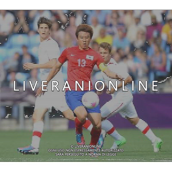 Korea Republic\'s KOO Jacheol in action during todays match 2012 London Olympics - Football - Group B -Korea Republic v Switzerland - Sunday 29th July 2012 - City of Coventry Stadium - Coventry © CameraSport - 43 Linden Ave. Countesthorpe. Leicester. England. LE8 5PG - Tel: +44 (0) 116 277 4147 - admin@camerasport.com - www.camerasport.com /ALDO LIVERANI SAS-ITALY ONLY - EDITORIAL USE ONLY