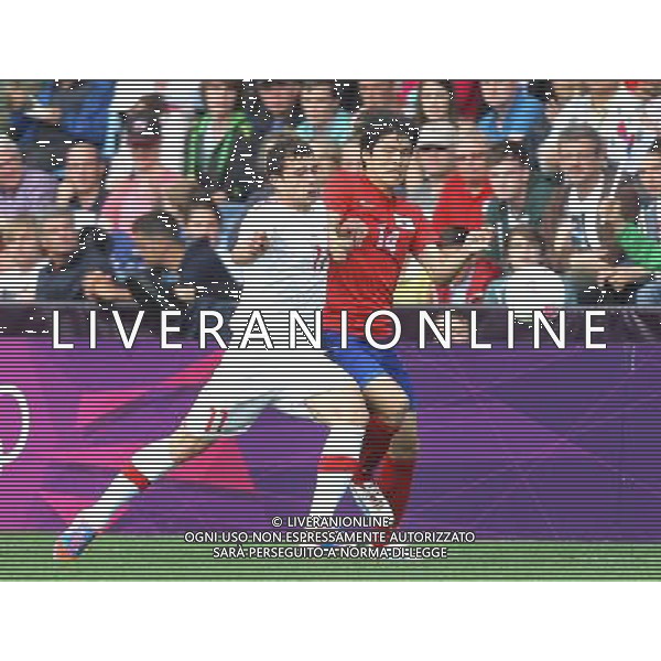 Switzerland\'s Admir MEHMEDI battles with Korea Republic\'s KIM Changsoo 2012 London Olympics - Football - Group B -Korea Republic v Switzerland - Sunday 29th July 2012 - City of Coventry Stadium - Coventry © CameraSport - 43 Linden Ave. Countesthorpe. Leicester. England. LE8 5PG - Tel: +44 (0) 116 277 4147 - admin@camerasport.com - www.camerasport.com /ALDO LIVERANI SAS-ITALY ONLY - EDITORIAL USE ONLY