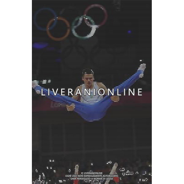 (120730) -- LONDON, July 30, 2012 () -- Mykola Kuksenkov of Ukraine competes at parallel bars during Gymnastics Artistic men\'s team final contest, at London 2012 Olympic Games in London, Britain, on July 30, 2012. (/Wang Jianhua) (zgp) AG ALDO LIVERANI S A S ONLY ITALY
