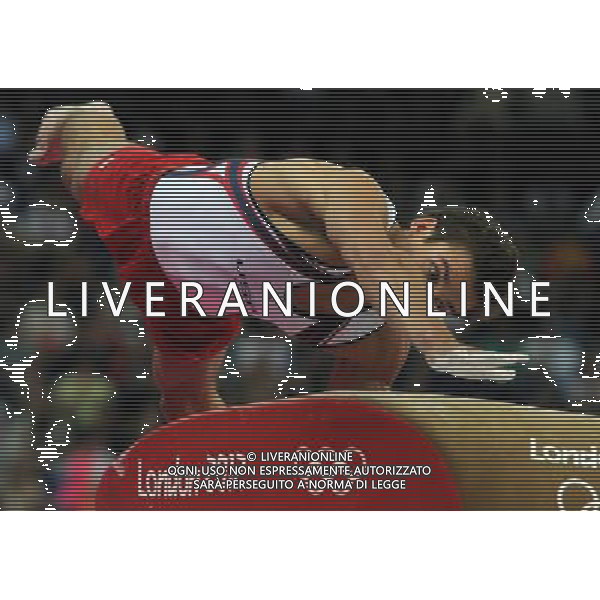(120730) -- LONDON, July 30, 2012 () -- Samuel Mikulak of U.S. competes at pommel horse during Gymnastics Artistic men\'s team final contest, at London 2012 Olympic Games in London, Britain, on July 30, 2012. (/Wang Jianhua) (zgp) AG ALDO LIVERANI S A S ONLY ITALY
