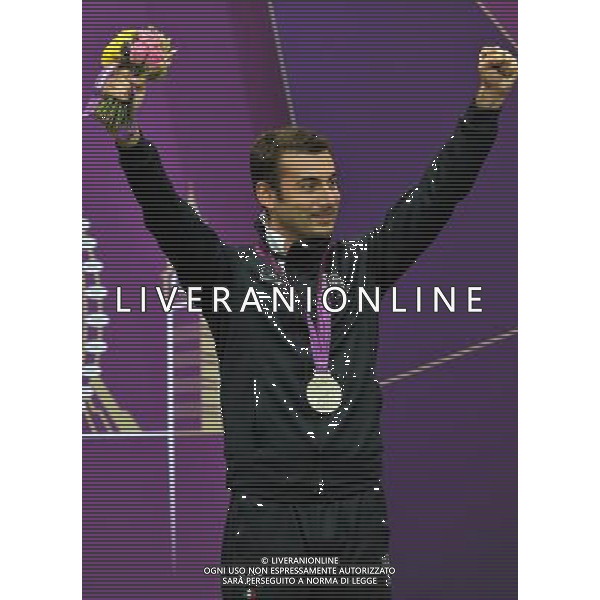 Londra, 28/07/2012. Olimpiadi London 2012. Luca Tesconi vince la medaglia d\' Argento nella pistola 10 metri. Foto di Simone Ferraro / GMT AG ALDO LIVERANI S A S