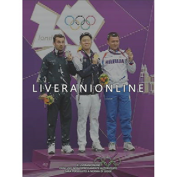 Londra, 28/07/2012. Olimpiadi London 2012. Luca Tesconi vince la medaglia d\' Argento nella pistola 10 metri. Foto di Simone Ferraro / GMT AG ALDO LIVERANI S A S