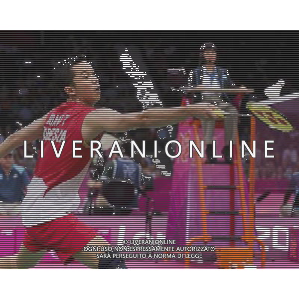 (120731) -- LONDON, July 31, 2012 () -- Taufik Hidayat of Indonesia competes during men\'s badminton singles group play stage match, at London 2012 Olympic Games in London, Britain, on July 31, 2012. Taufik Hidayat of Indonesia defeated Pablo Abian of Spain 2-0. (/Tang Shi) (nxl) ©photoshot/AGENZIA ALDO LIVERANI SAS - ITALY ONLY - Giochi Olimpici - Olimpiadi Londra 2012