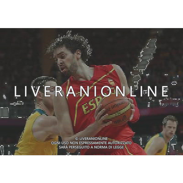 (120731) -- LONDON, July 31, 2012 () -- Pau Gasol of Spain takes part in men\'s basketball preliminary round group B competition, at London 2012 Olympic Games in London, Britain, on July 31, 2012. Spain defeated Australia 82-70. (/Meng Yongmin) (nxl) ©photoshot/AGENZIA ALDO LIVERANI SAS - ITALY ONLY - Giochi Olimpici - Olimpiadi Londra 2012