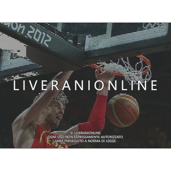 (120731) -- LONDON, July 31, 2012 () -- Pau Gasol of Spain takes part in men\'s basketball preliminary round group B competition, at London 2012 Olympic Games in London, Britain, on July 31, 2012. Spain defeated Australia 82-70. (/Meng Yongmin) (nxl) ©photoshot/AGENZIA ALDO LIVERANI SAS - ITALY ONLY - Giochi Olimpici - Olimpiadi Londra 2012