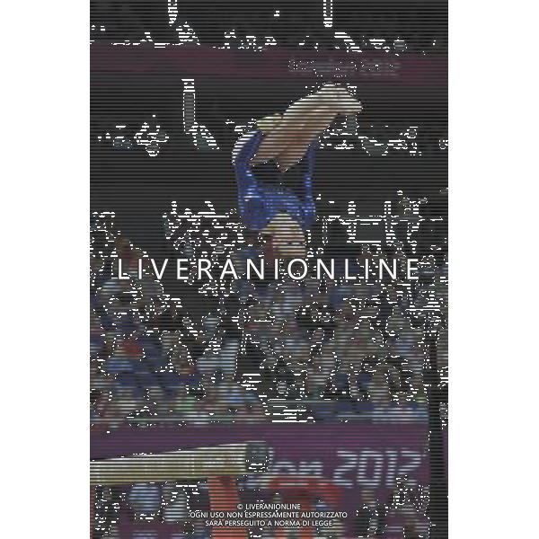 British Gymnast Hannah Whelan seen on the Beam during the Gymnastics Artistic Womens Team event at the O2 North Greenwich,. London /ALDO LIVERANI SAS-ITALY ONLY - EDITORIAL USE ONLY