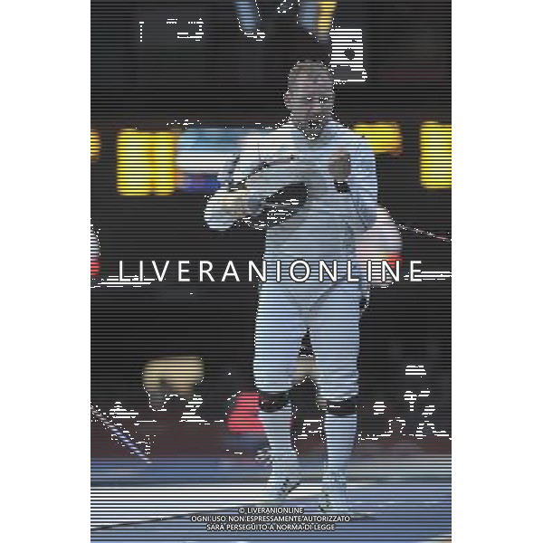Victor Sintes from France seen during Men\'s Individual Foil event London 2012 Olympic Games held at the Excel. London olympics stadium /ALDO LIVERANI SAS-ITALY ONLY - EDITORIAL USE ONLY