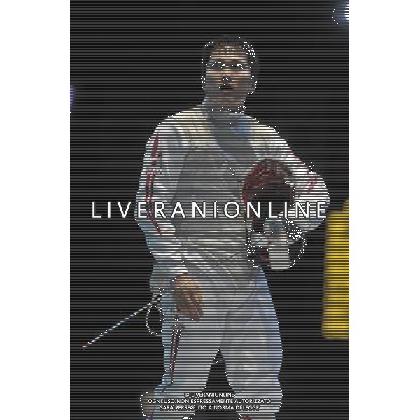 Kenta Chida from Japan seen during Men\'s Individual Foil event London 2012 Olympic Games held at the Excel. London olympics stadium /ALDO LIVERANI SAS-ITALY ONLY - EDITORIAL USE ONLY
