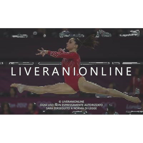 (120731) -- LONDON, July 31, 2012 () -- Jordyn Wieber of U.S. competes in floor event of Gymnastics Artistic women\'s team final competition at London 2012 Olympic Games in London, Britain, July 31, 2012. The U.S. team won gold medal in this event. (/Cheng Min) (zgp) /ALDO LIVERANI SAS-ITALY ONLY - EDITORIAL USE ONLY