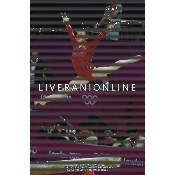 (120731) -- LONDON, July 31, 2012 () -- Kyla Ross of U.S. competes in beam event of Gymnastics Artistic women\'s team final competition at London 2012 Olympic Games in London, Britain, July 31, 2012. The U.S. team won gold medal in this event. (/Wang Jianhua) (zgp) /ALDO LIVERANI SAS-ITALY ONLY - EDITORIAL USE ONLY